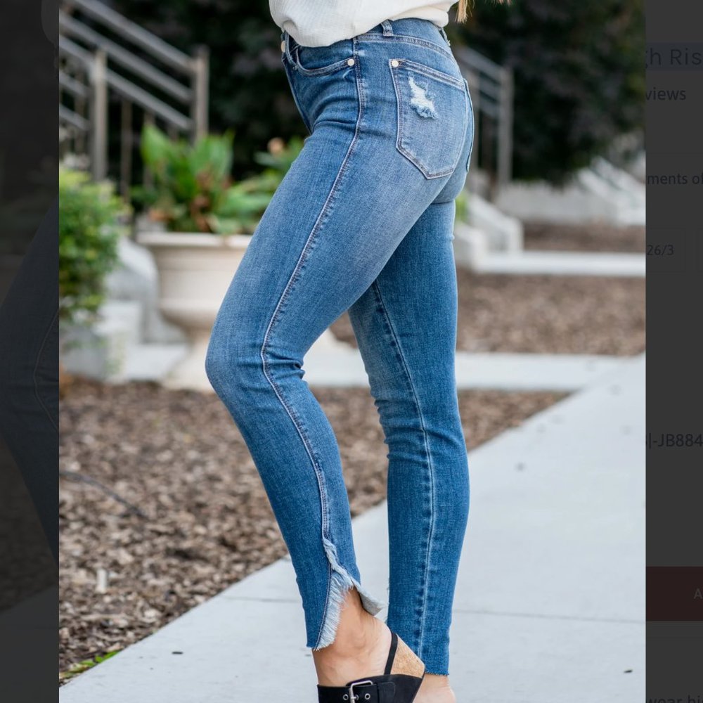 Judy Blue Edinburg High Rise Split Hem Skinny 11/30